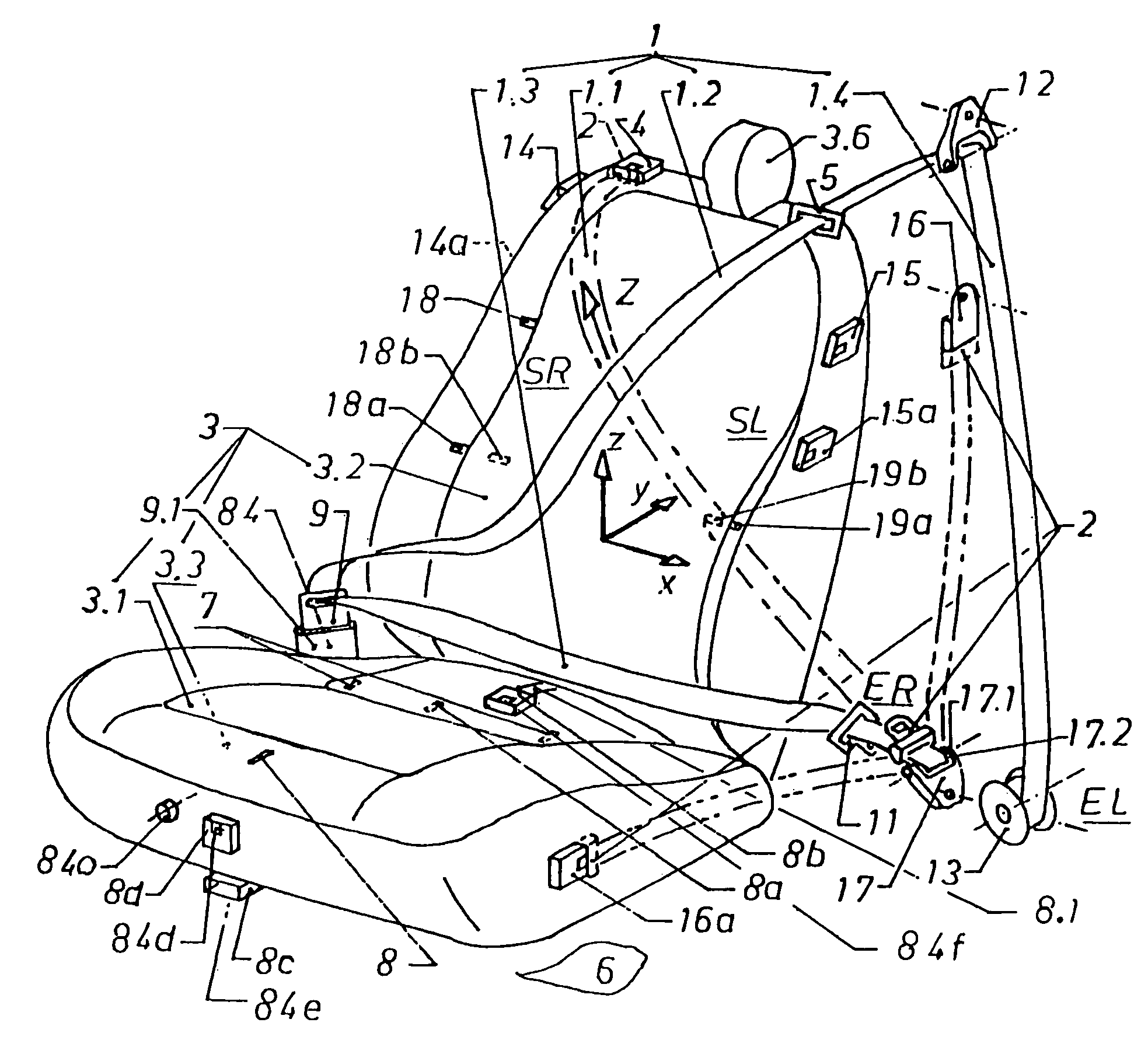 Anti-submarining seat-belt assembly