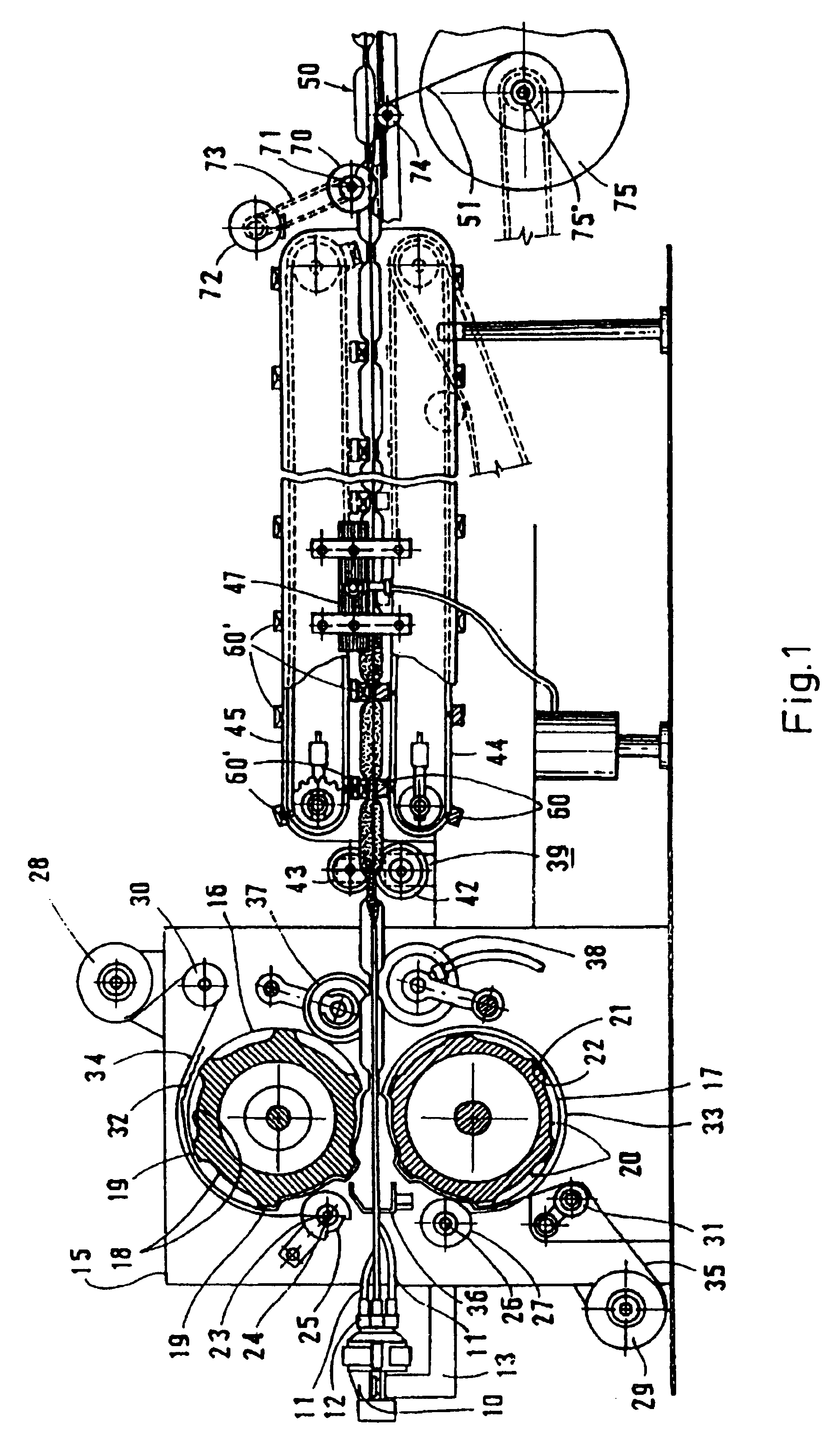 Process for the continuous manufacture of sausages