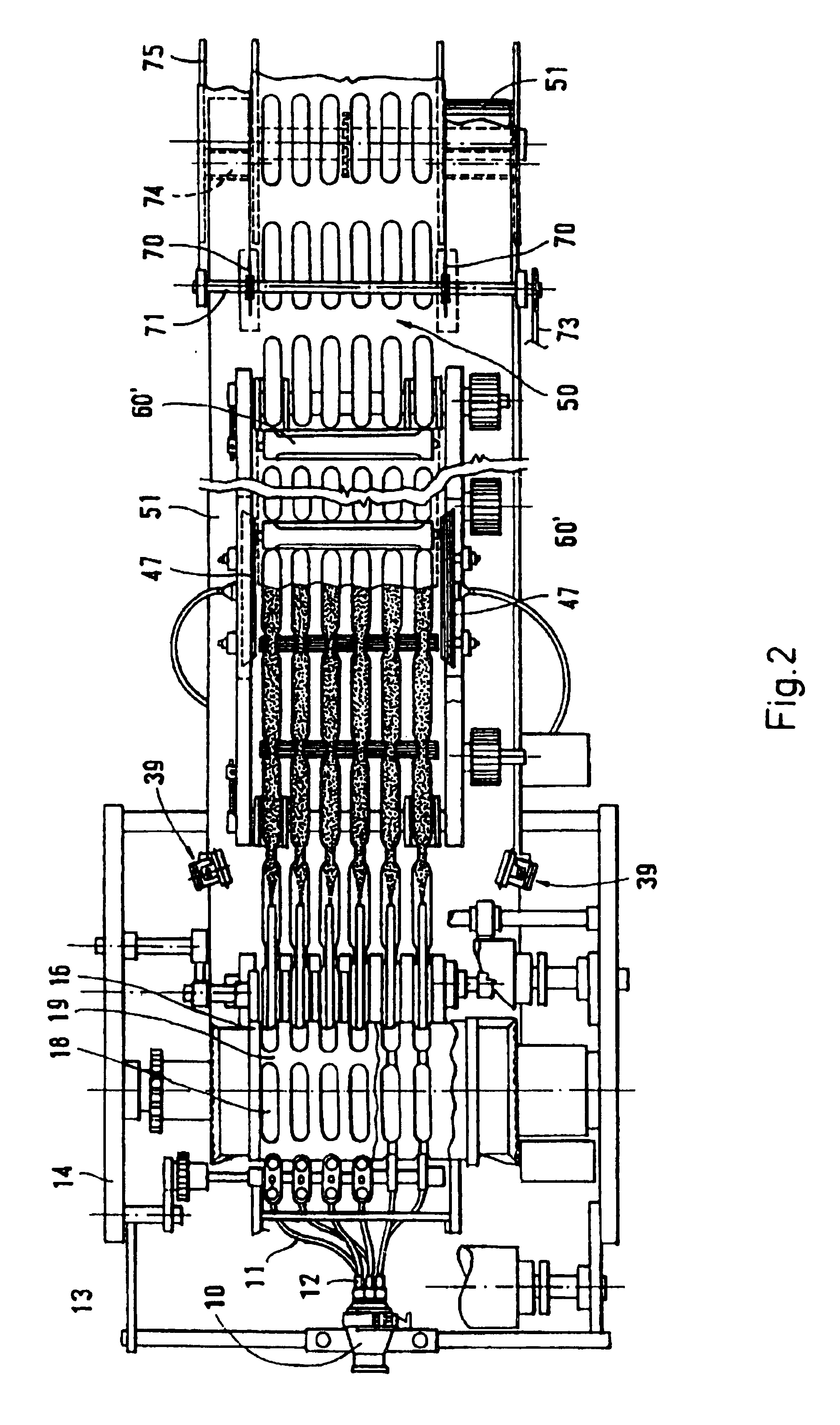 Process for the continuous manufacture of sausages