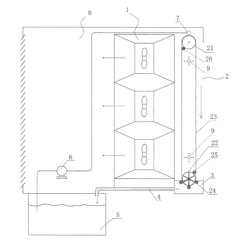 Dust-removing machine for paint spraying room