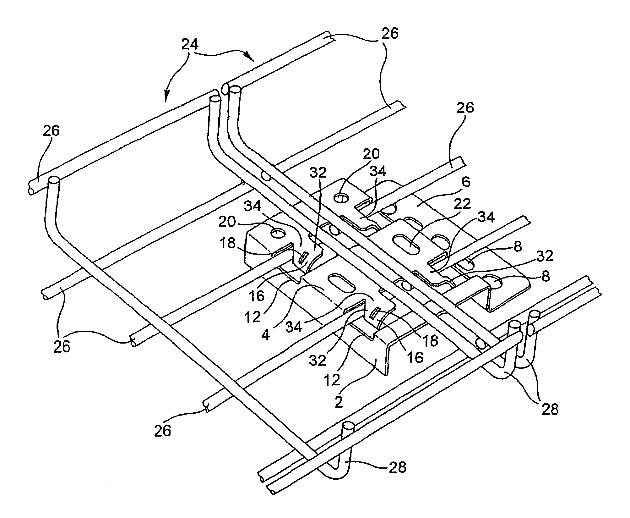 Accessory for lifting and bonding wire cable trays