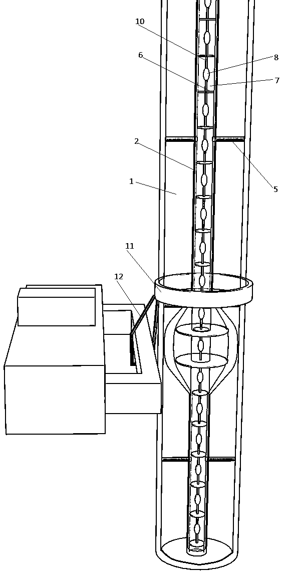 Vortex isolation control type stop pipe valve