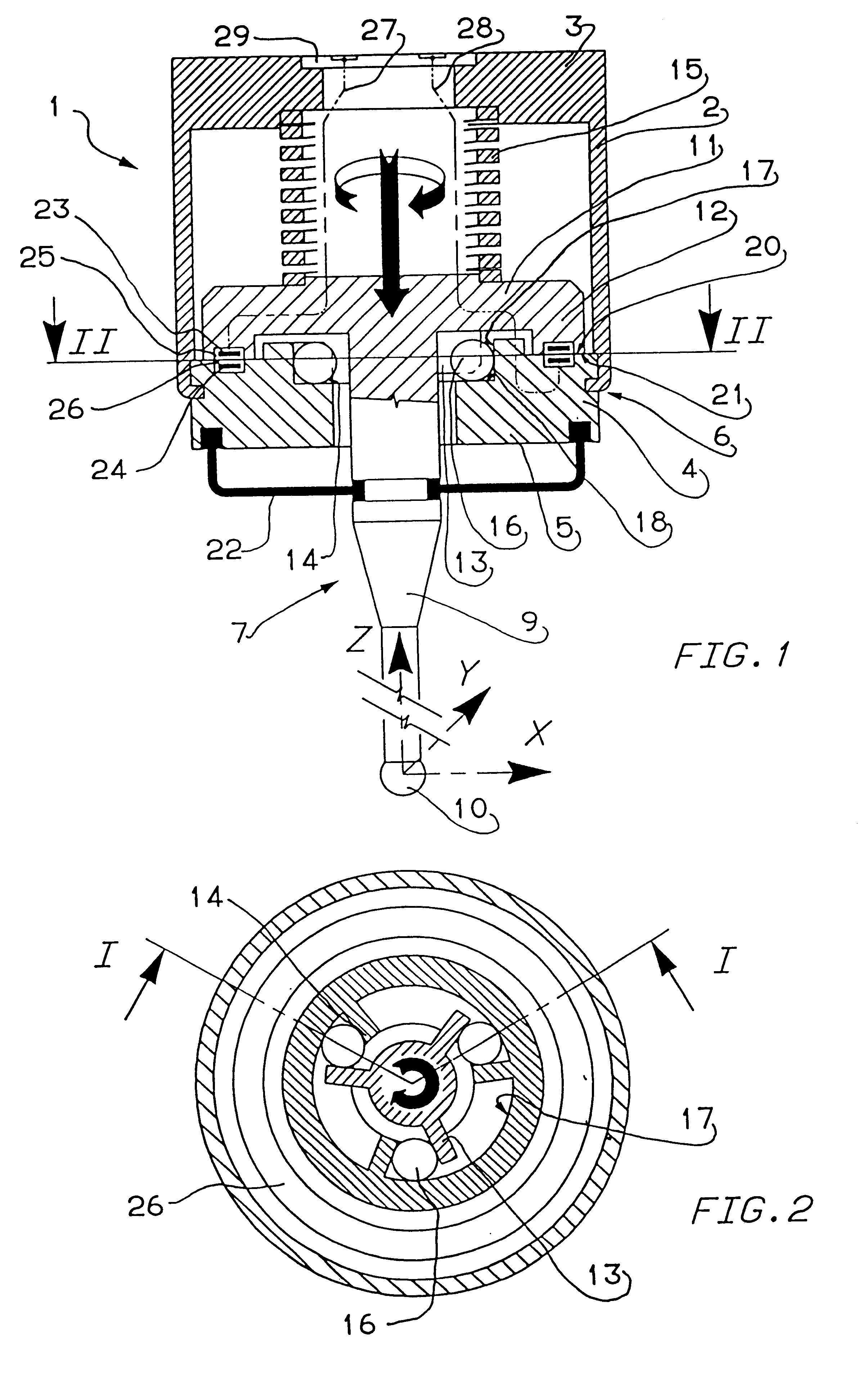 Head for checking linear dimensions of parts