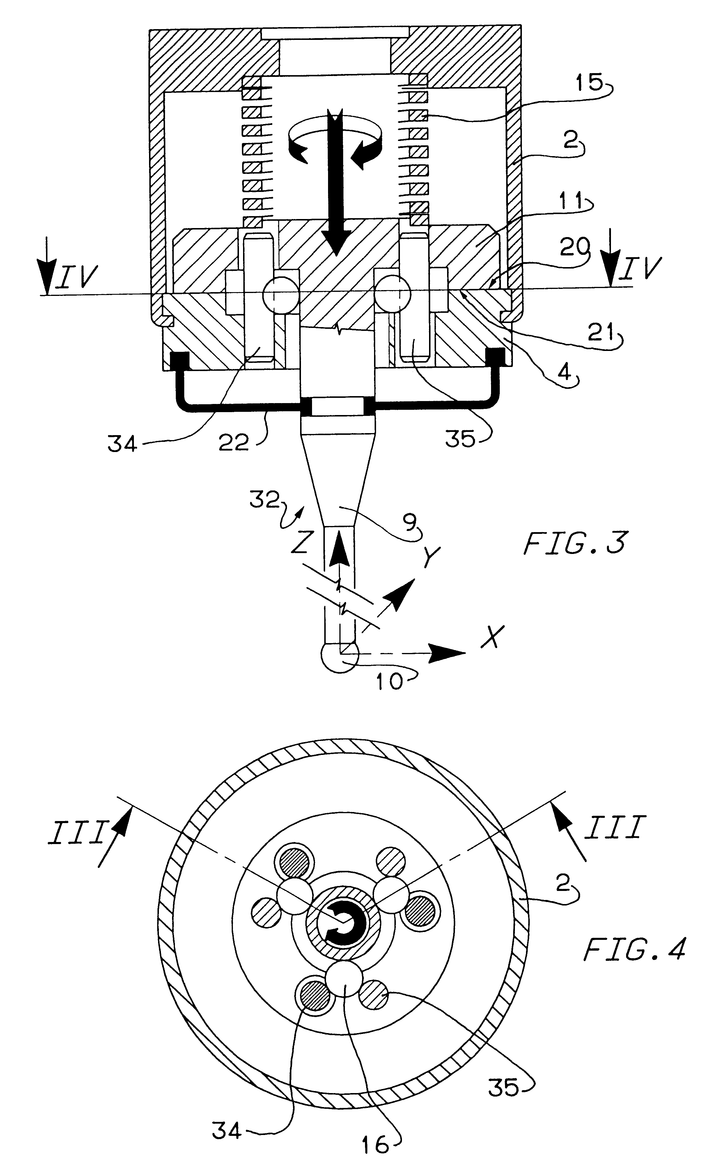 Head for checking linear dimensions of parts