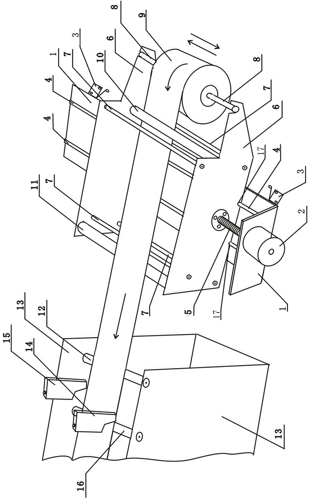 Coiled material deviation rectifying device of bag making machine