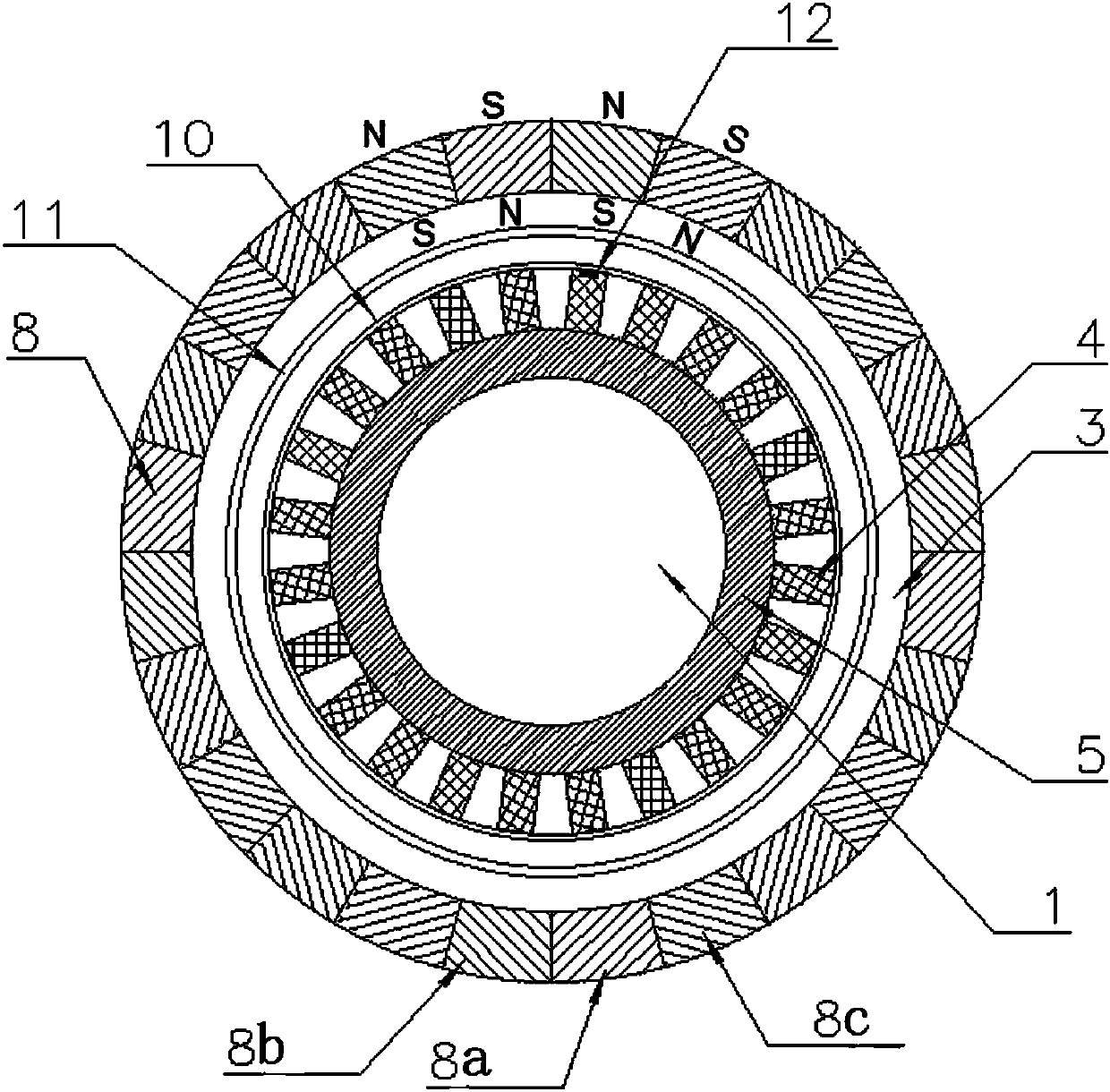 Electric wheel with built-in suspension flywheel