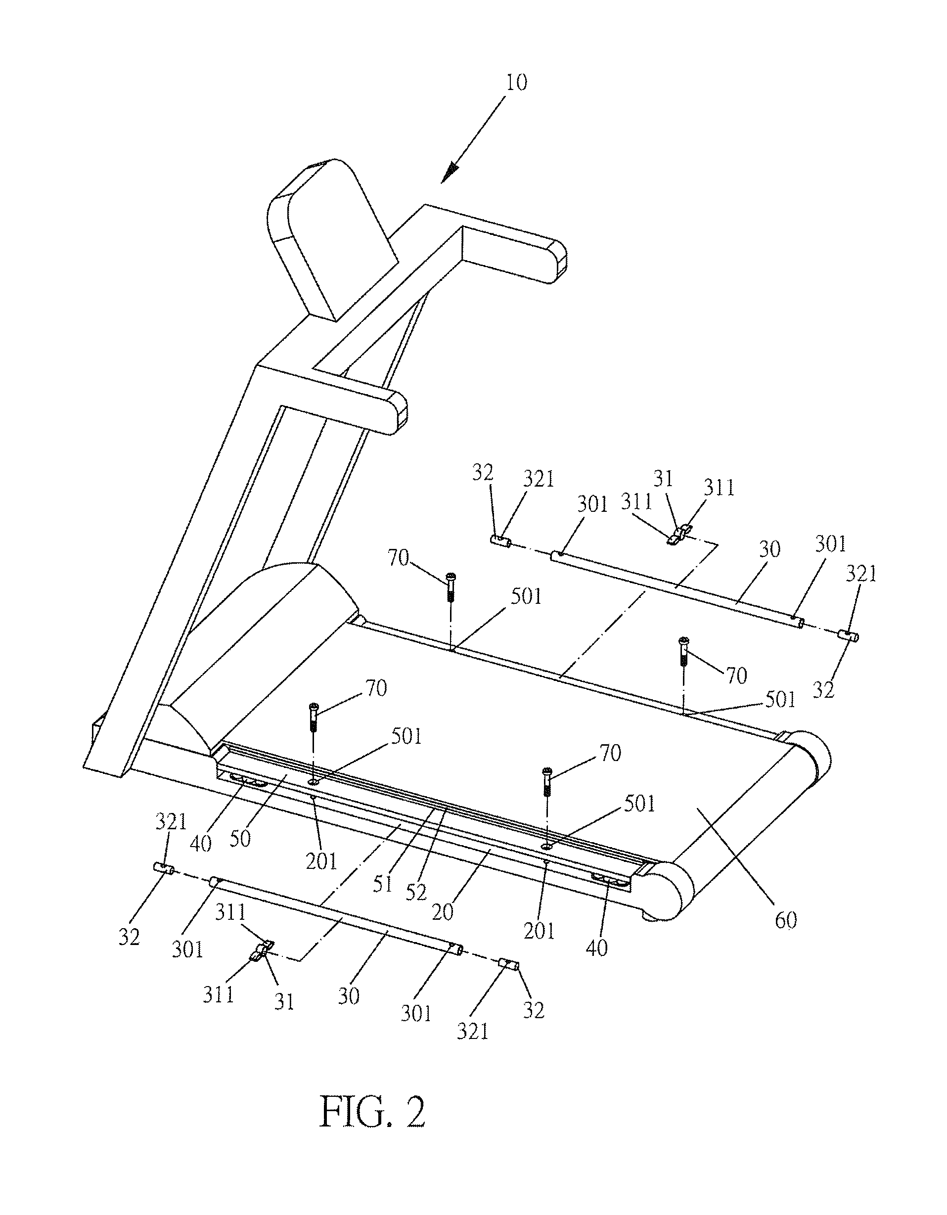 Treadmill with multiple shock-absorbing functions