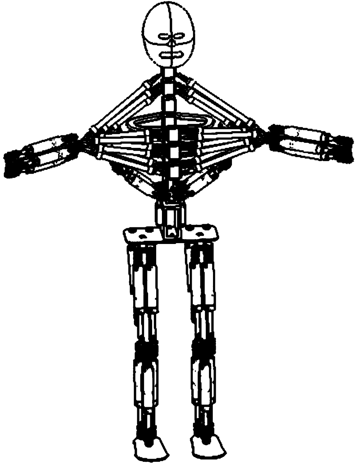 Humanoid robot system based on pneumatic muscles and air cylinders