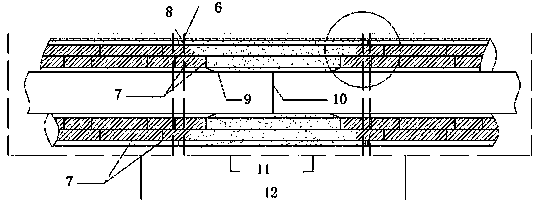 Prefabricated overhead heat insulation pipe