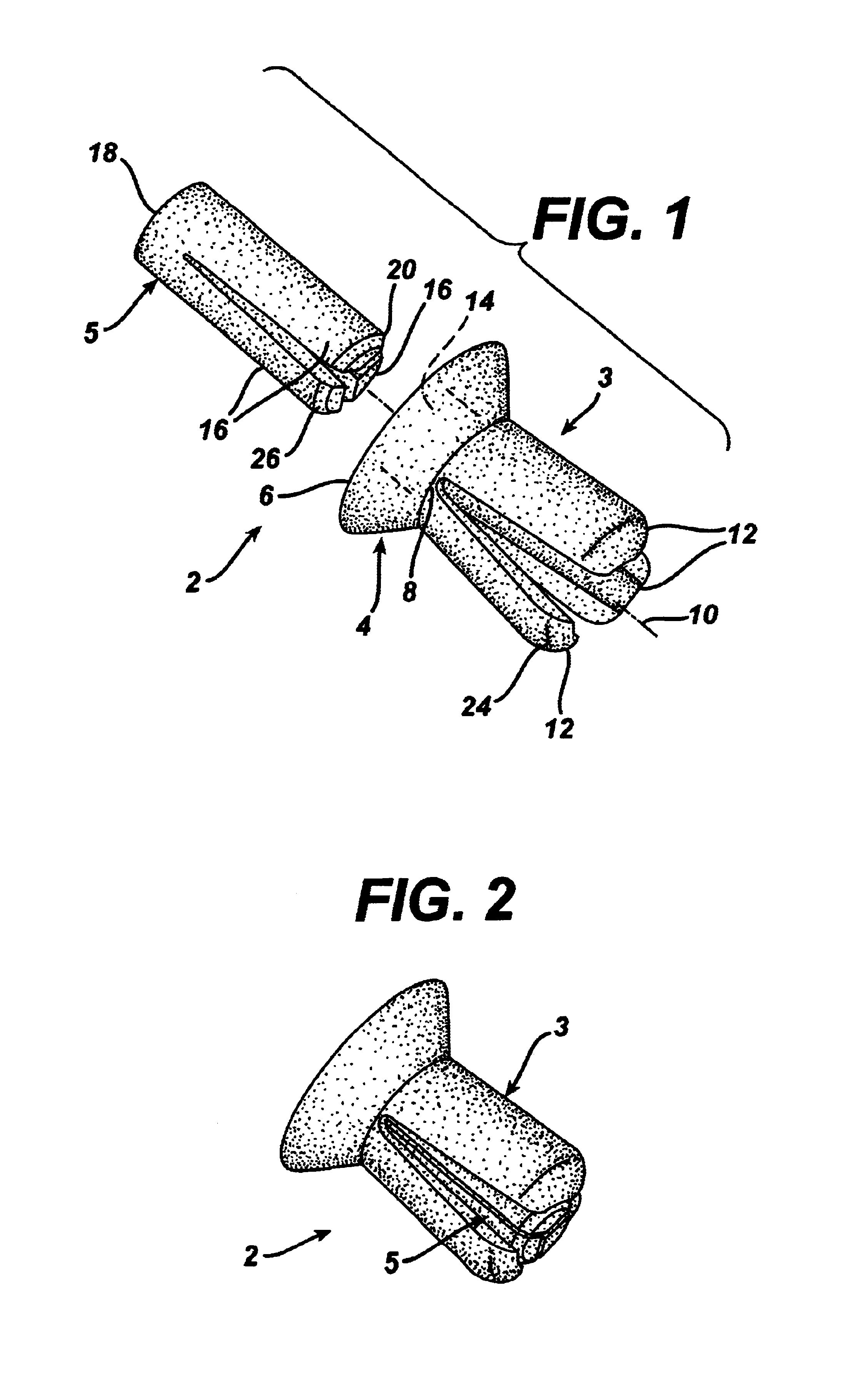 One-piece biocompatible absorbable rivet and pin for use in surgical procedures