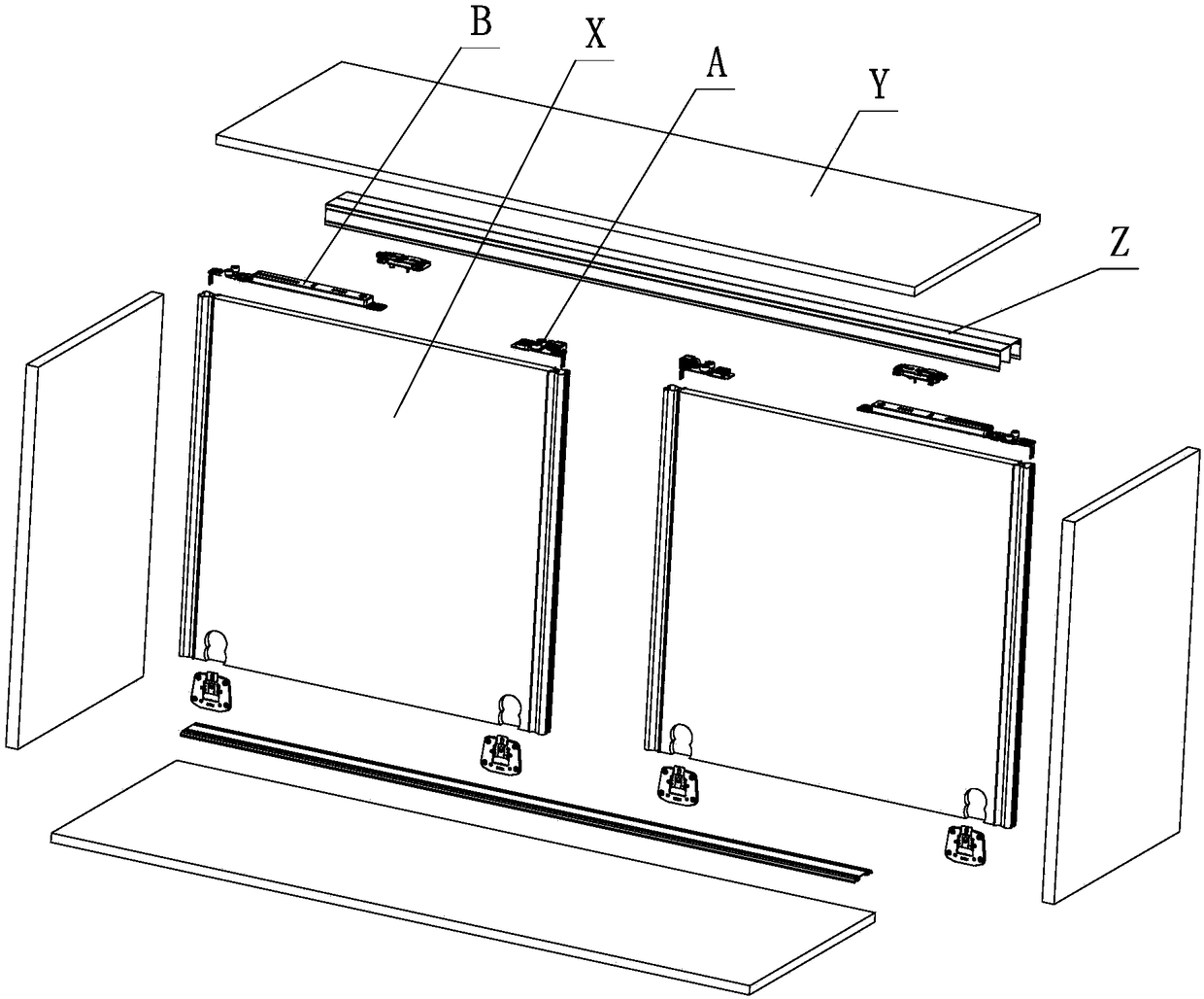 An adjustable sliding limit structure for furniture sliding doors