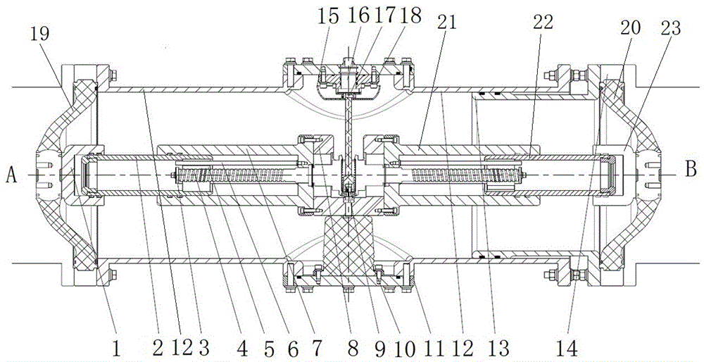 Two-way isolation switch and GIS switchgear of using same