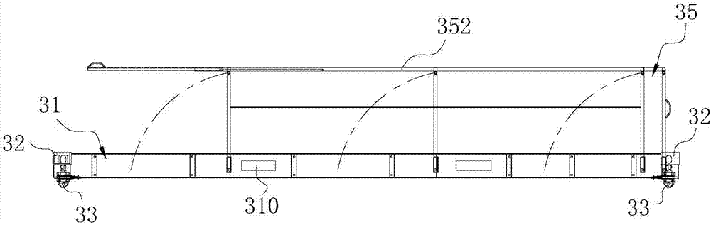 Operating platform capable of being mounted at top of tank box