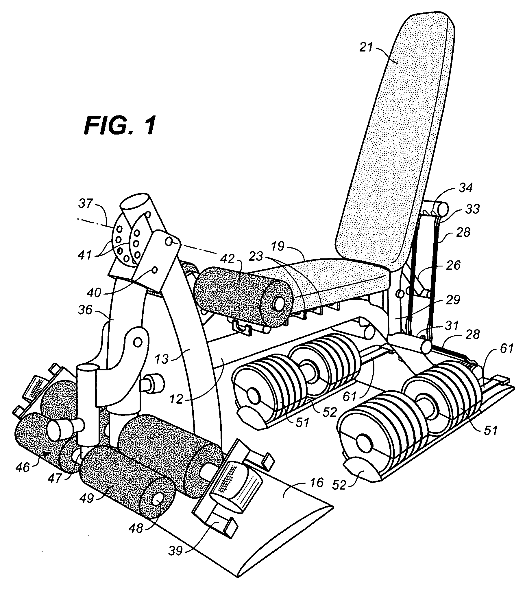 Compact weight bench with lifting assistance