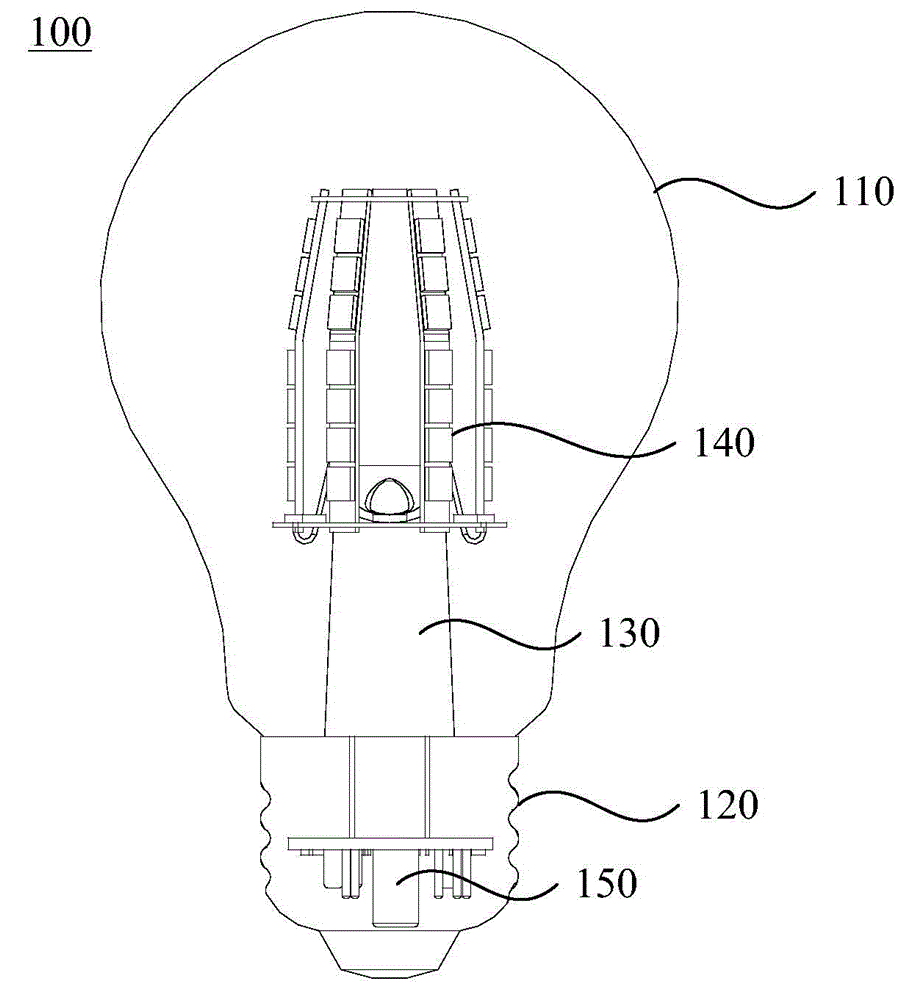 Inflatable LED lamp bulb utilizing SMT technology