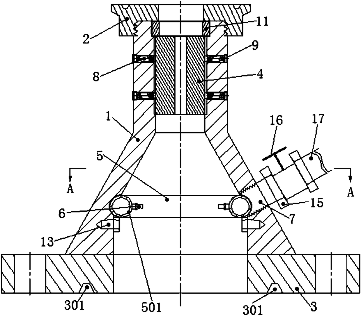 Oil tube head reducing joint for rod pumped well pump inspection operation