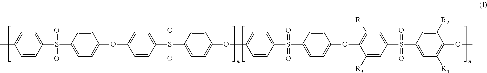 Aromatic alkyl-substituted polyethersulfone and uv-cross-linked aromatic alkyl-substituted polyethersulfone membranes for gas separations