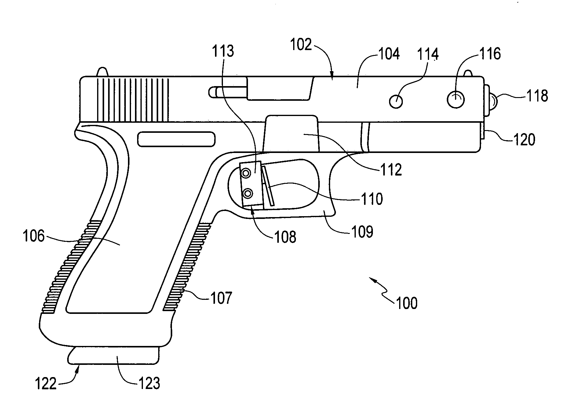 Training firearm with trigger finger position sensing