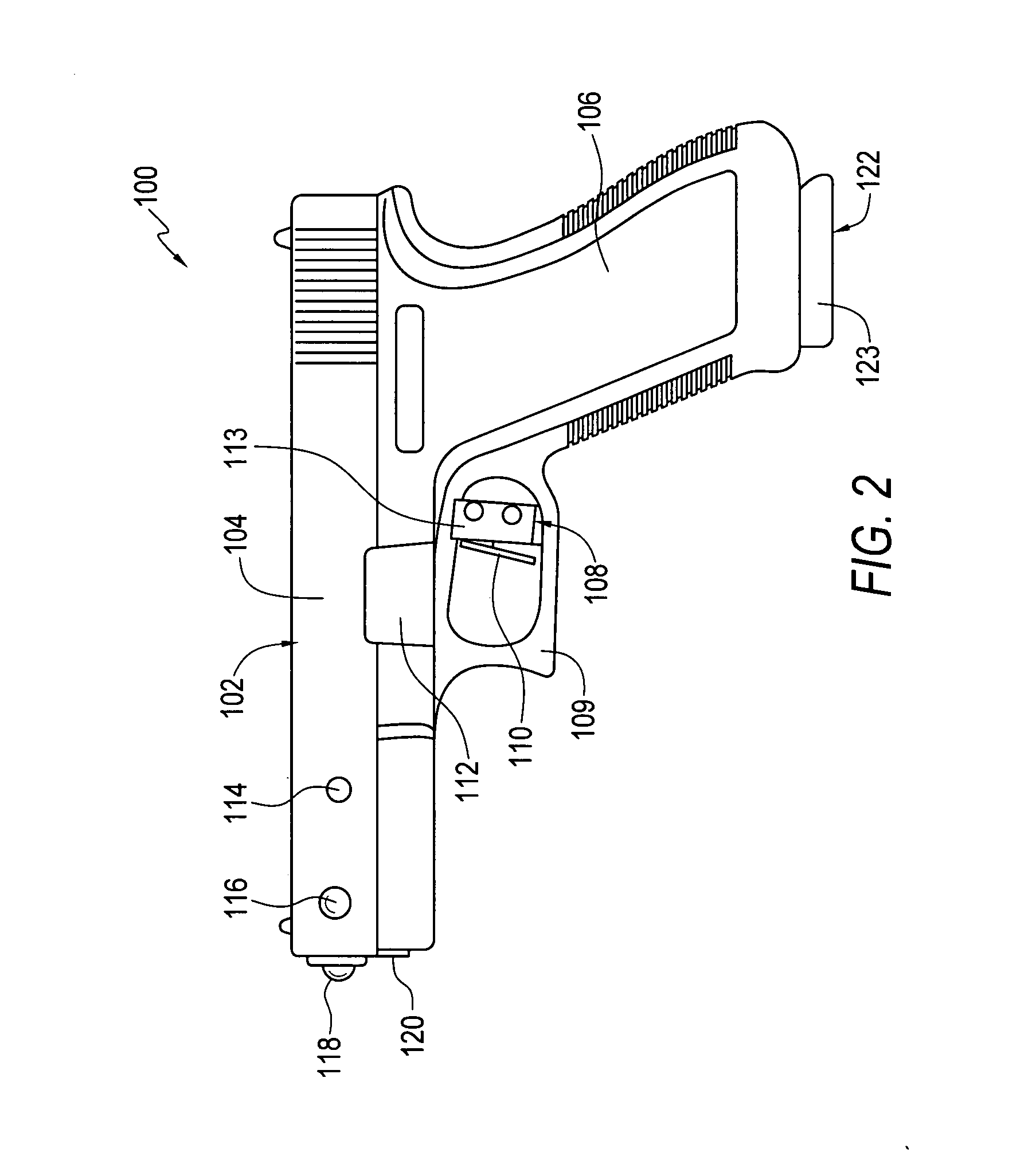 Training firearm with trigger finger position sensing