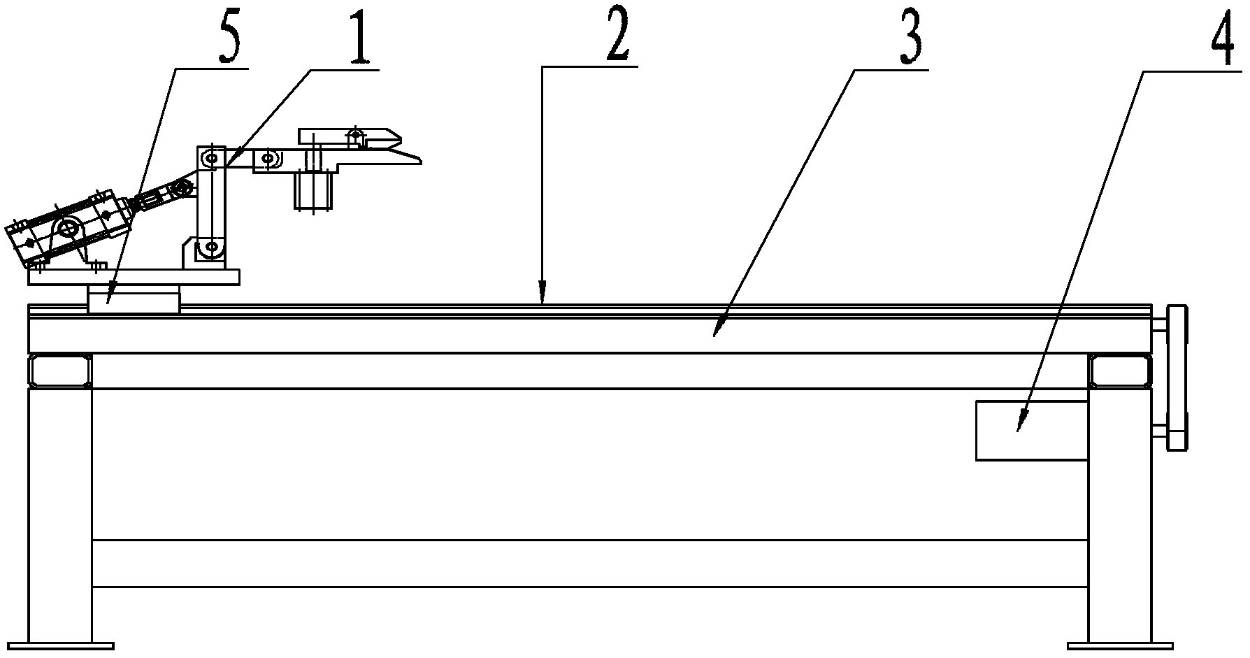 Marching type automatic gripping feeding device