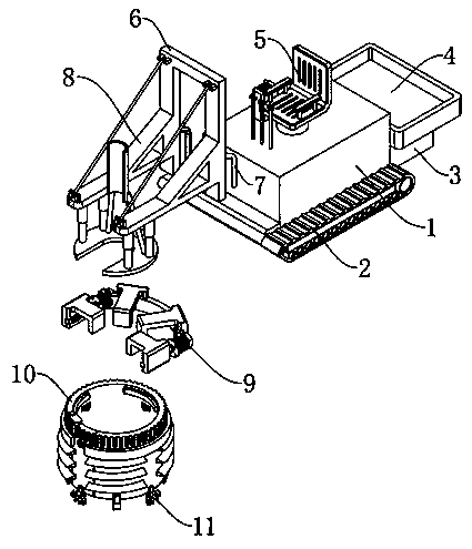 Sapling lifting device for garden construction