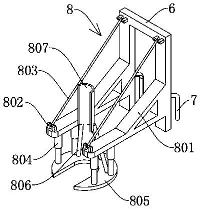 Sapling lifting device for garden construction