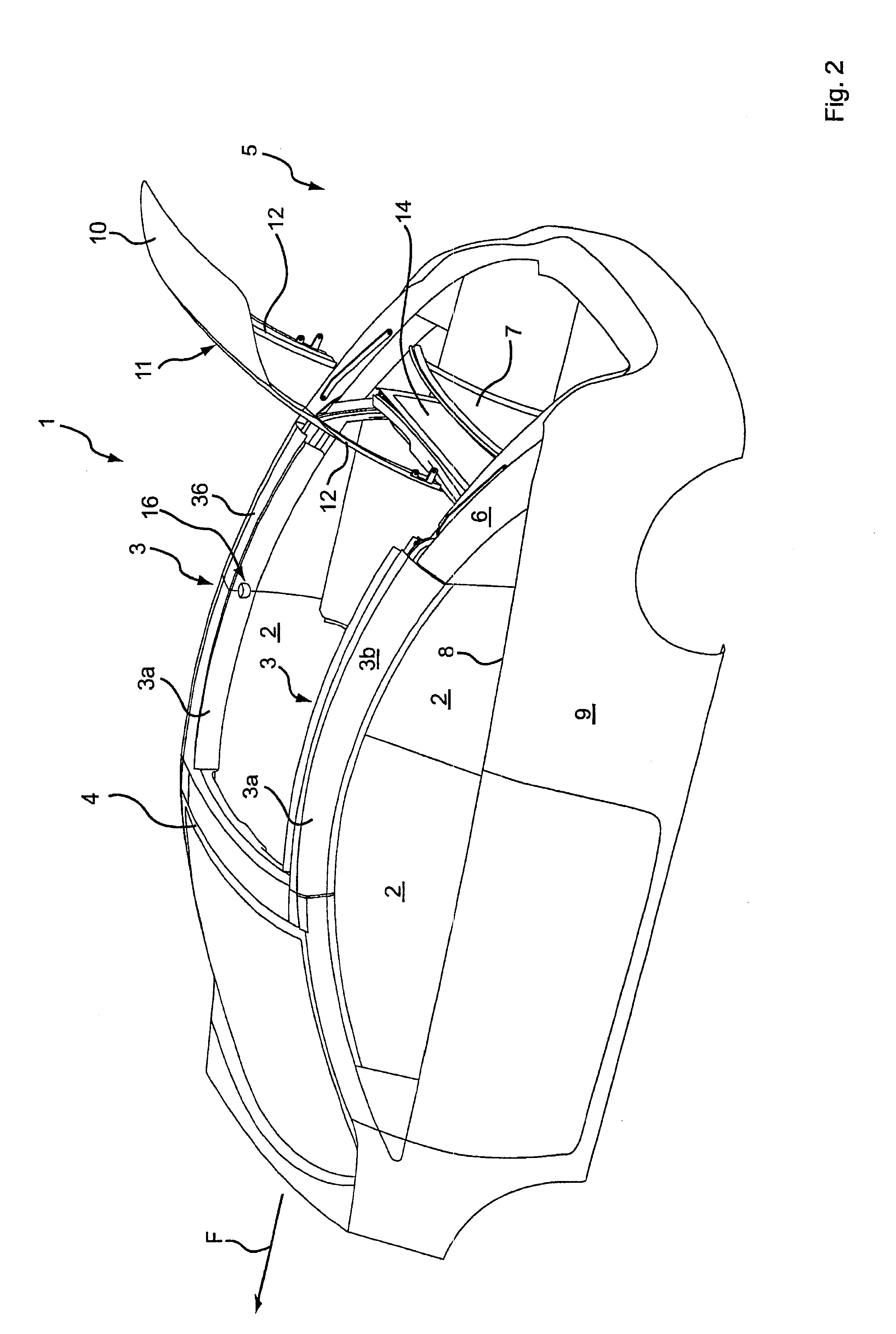 Motor vehicle with movable roof part