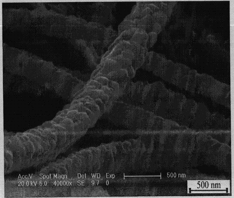 Method for preparing NiO@SiO2@TiO2 coaxial three-layer nano cable