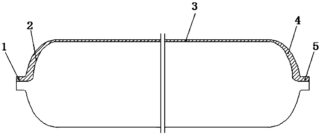 Aluminum alloy inner container for ultra-large high-pressure air bottle and manufacturing method thereof