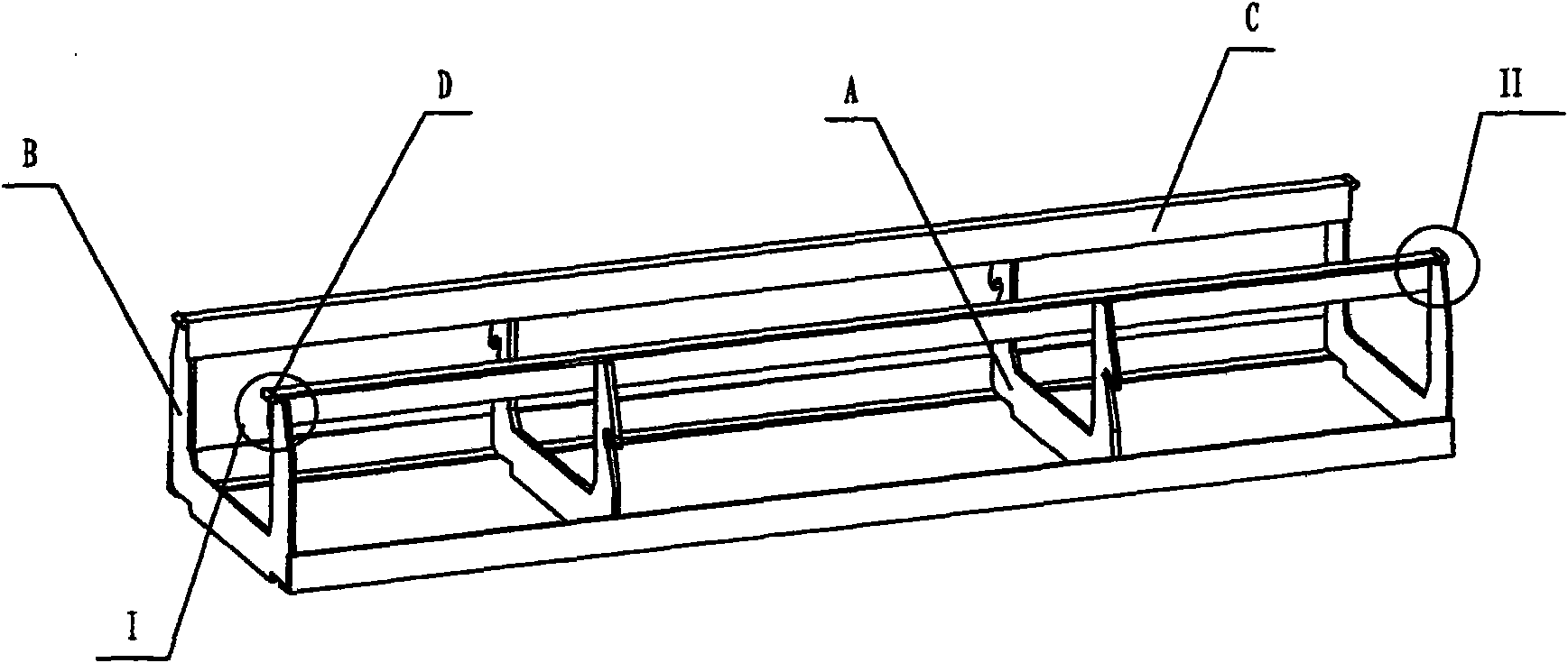 Overlapping light heavy-duty material rack