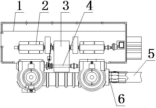 Clutch device for regulation of upper roller of roughing mill and regulating method thereof