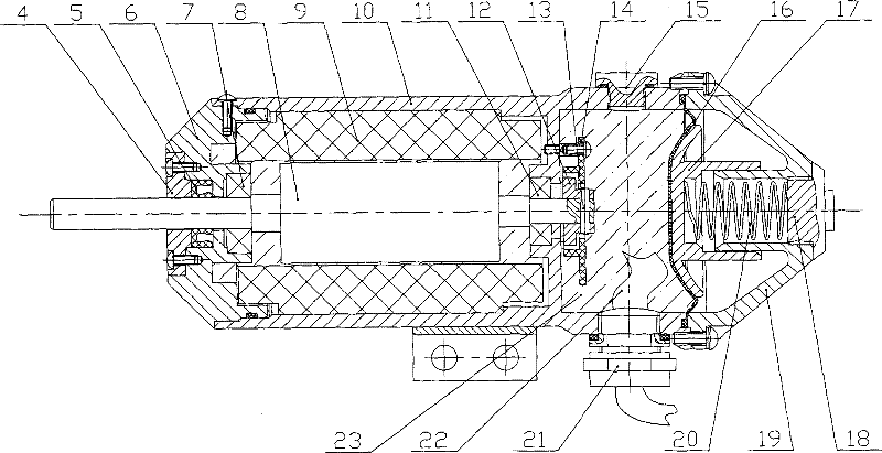 Compensated underwater brushless DC motor structure and assembly method thereof