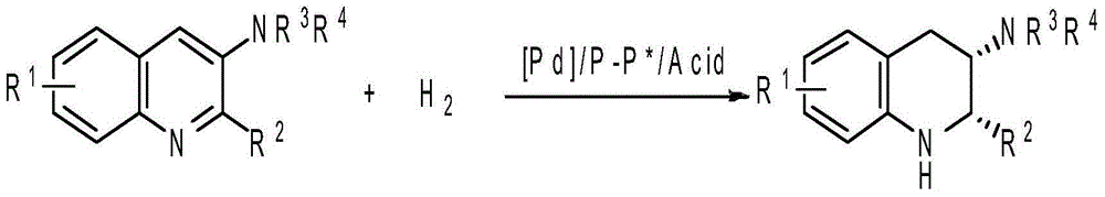 Method for synthesizing chiral cyclohexanediamine through asymmetric hydrogenation of palladium-catalyzed quinoline-3-amine