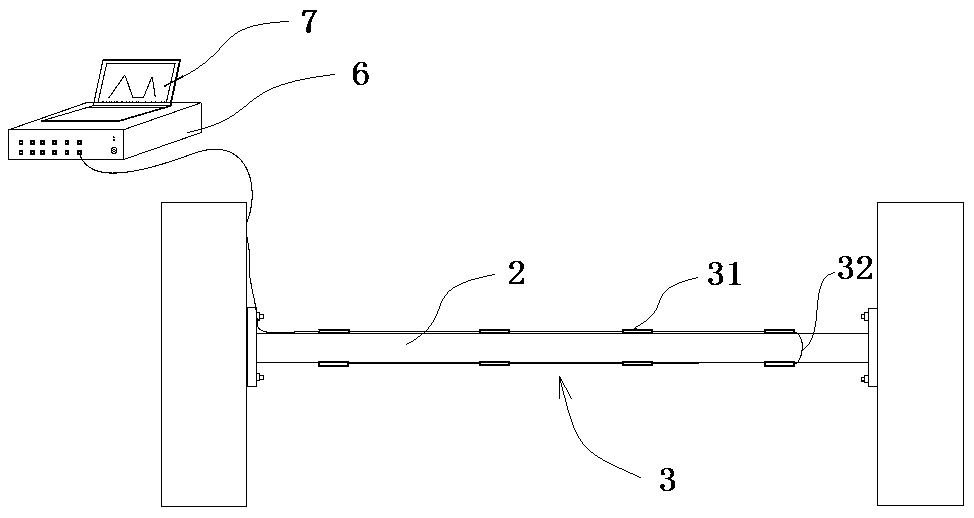 Method for monitoring compression and tensile deformation of stressed rod piece based on optical fiber sensing technology