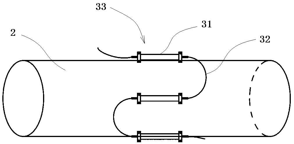 Method for monitoring compression and tensile deformation of stressed rod piece based on optical fiber sensing technology