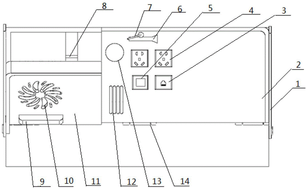 Multifunctional computer desk on bed guardrail