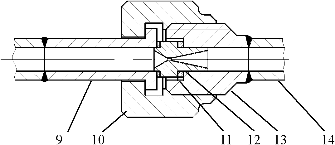 Supplying device of small-flow and high-temperature gas propellant