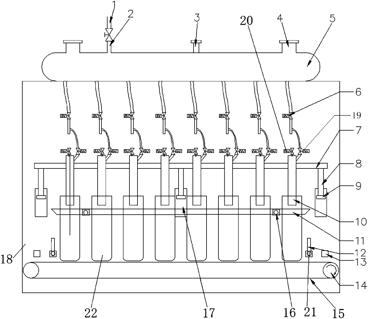 Fully automatic filling equipment for hemodialysis concentrate