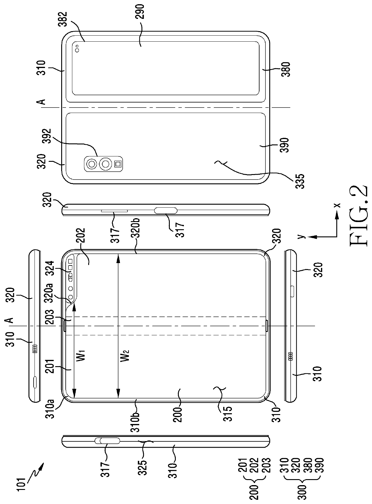 Foldable electronic device including magnets