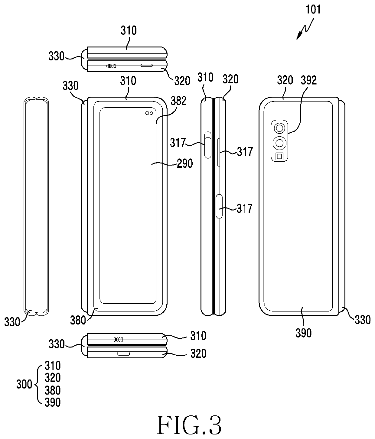 Foldable electronic device including magnets