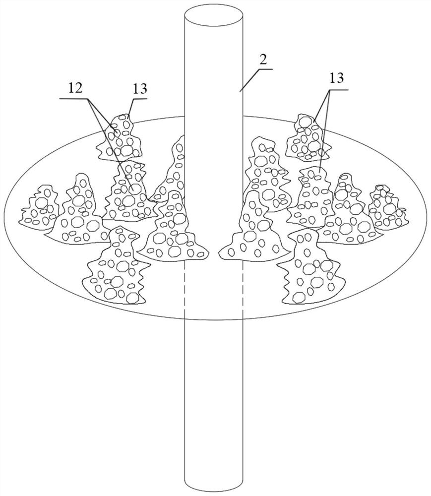 Gridding cemented riprap anti-scouring structure