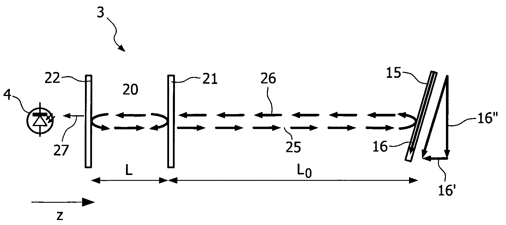 Laser measurement apparatus using self-mixing effect