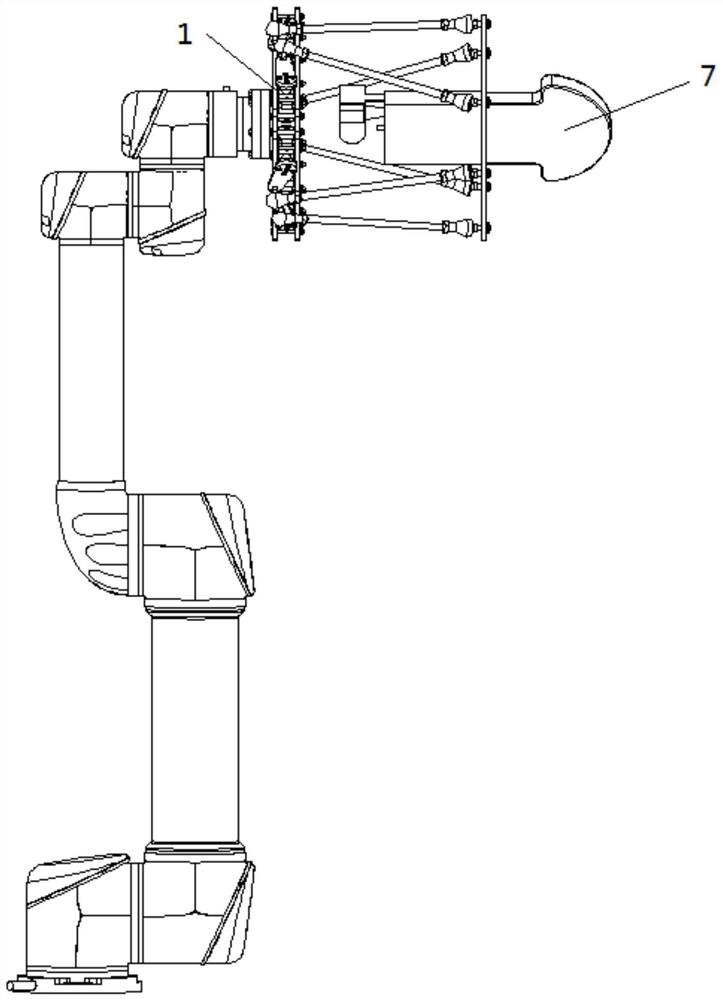 Parallel type color ultrasound operation robot end effector