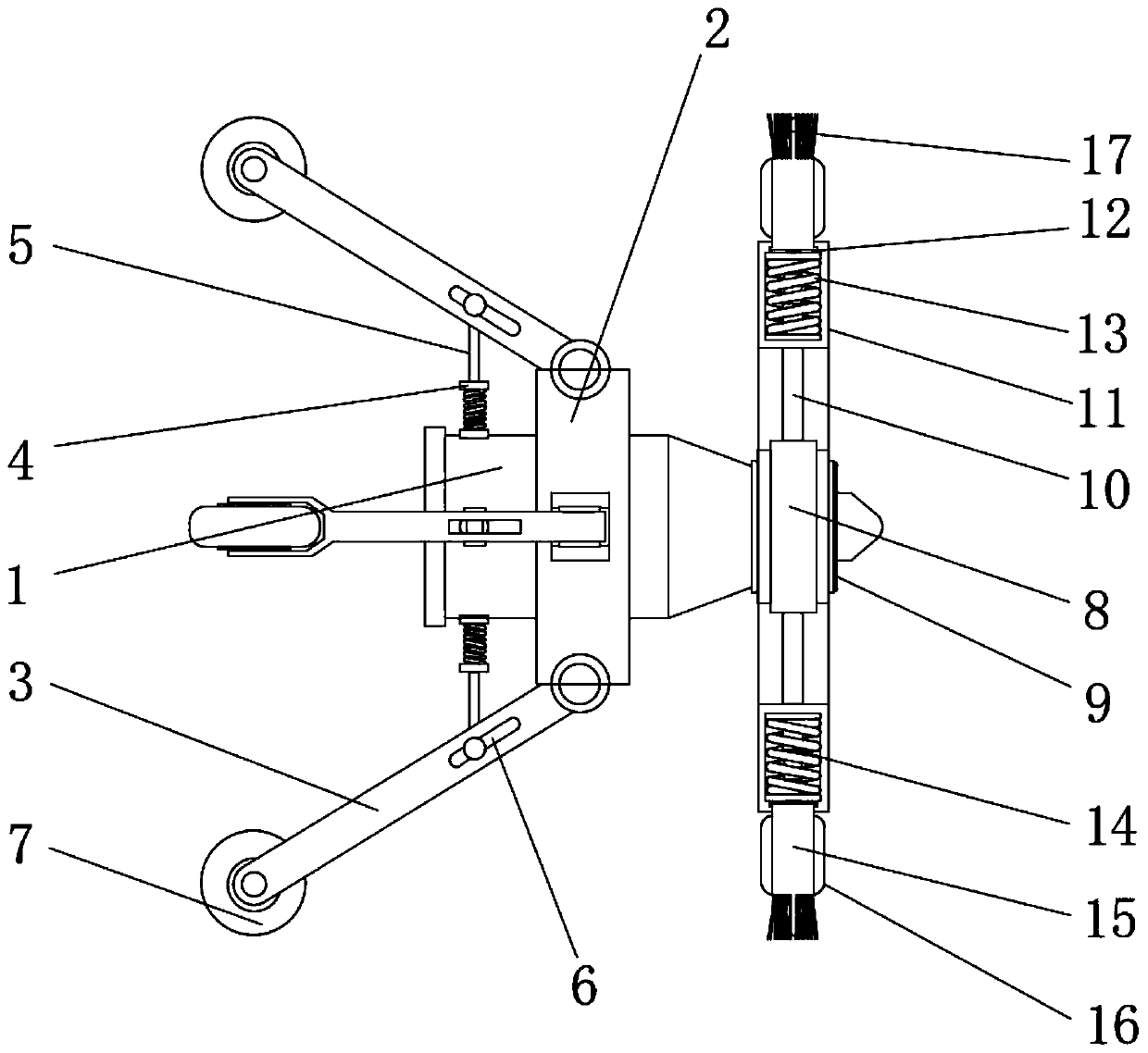 Pipeline inner wall cleaning robot