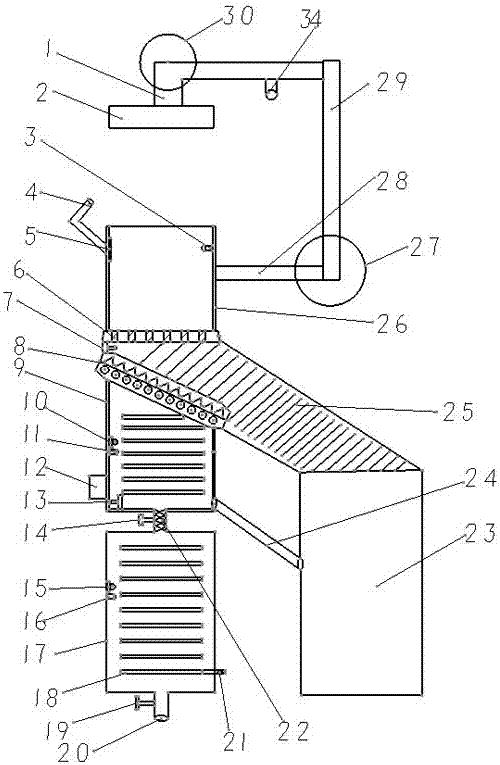 Novel sludge and sewage recycling heat-exchanging device and application method