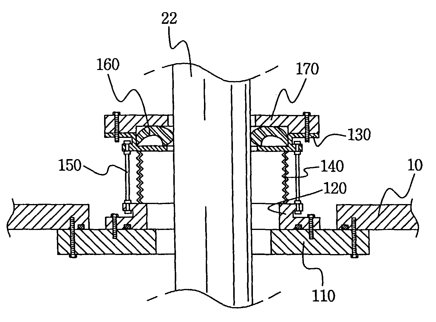 Loadlock apparatus and structure for creating a seal between an elevator drive shaft and the loadlock chamber thereof