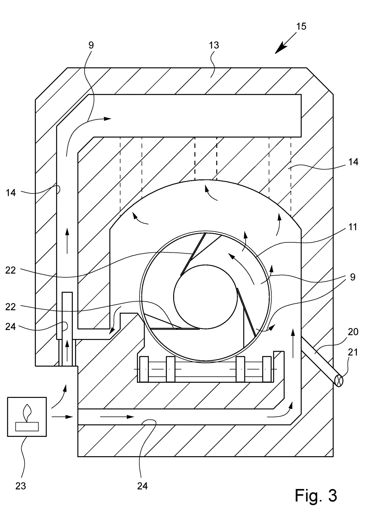 Pyrolysis system and method of recovering carbon fibres from carbon-fibre-containing plastics