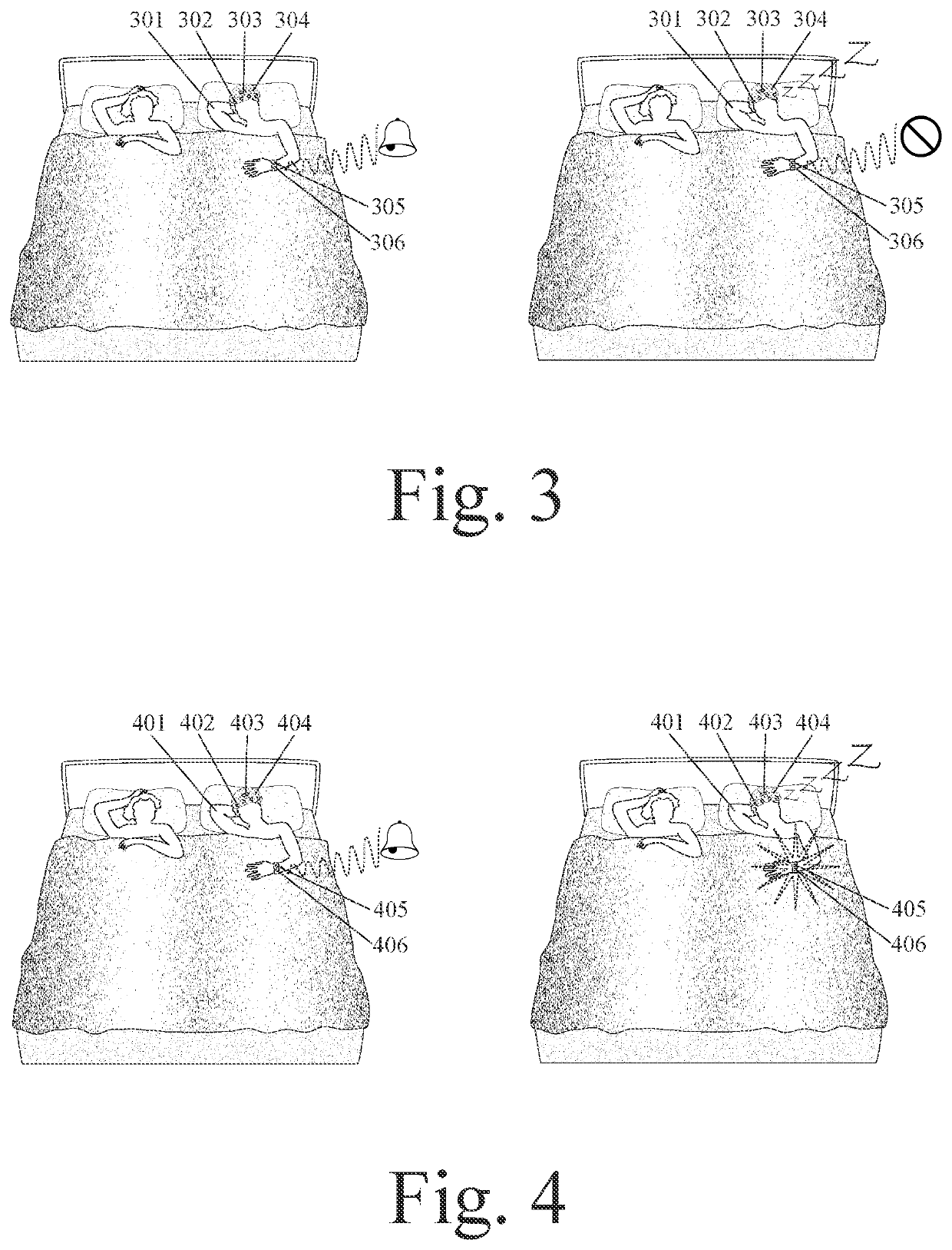 Device for creation of plurality of adjustable acoustic and/or thermal zones in a bed