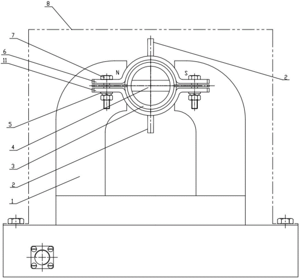 Permanent magnetic liquid metal vortex street flowmeter and application thereof