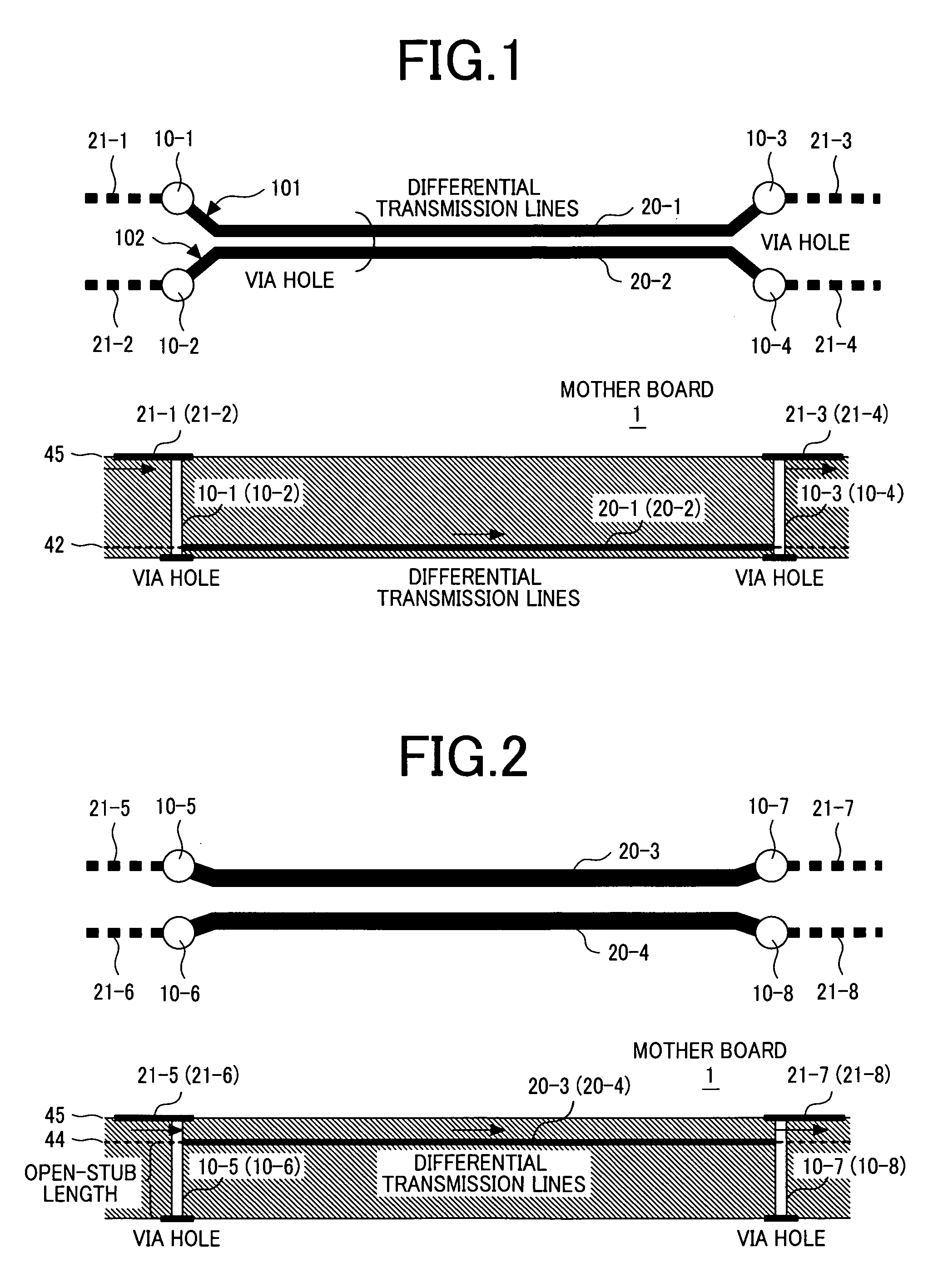 Multilayer printed circuit board for high-speed differential signal, communication apparatus, and data storage apparatus